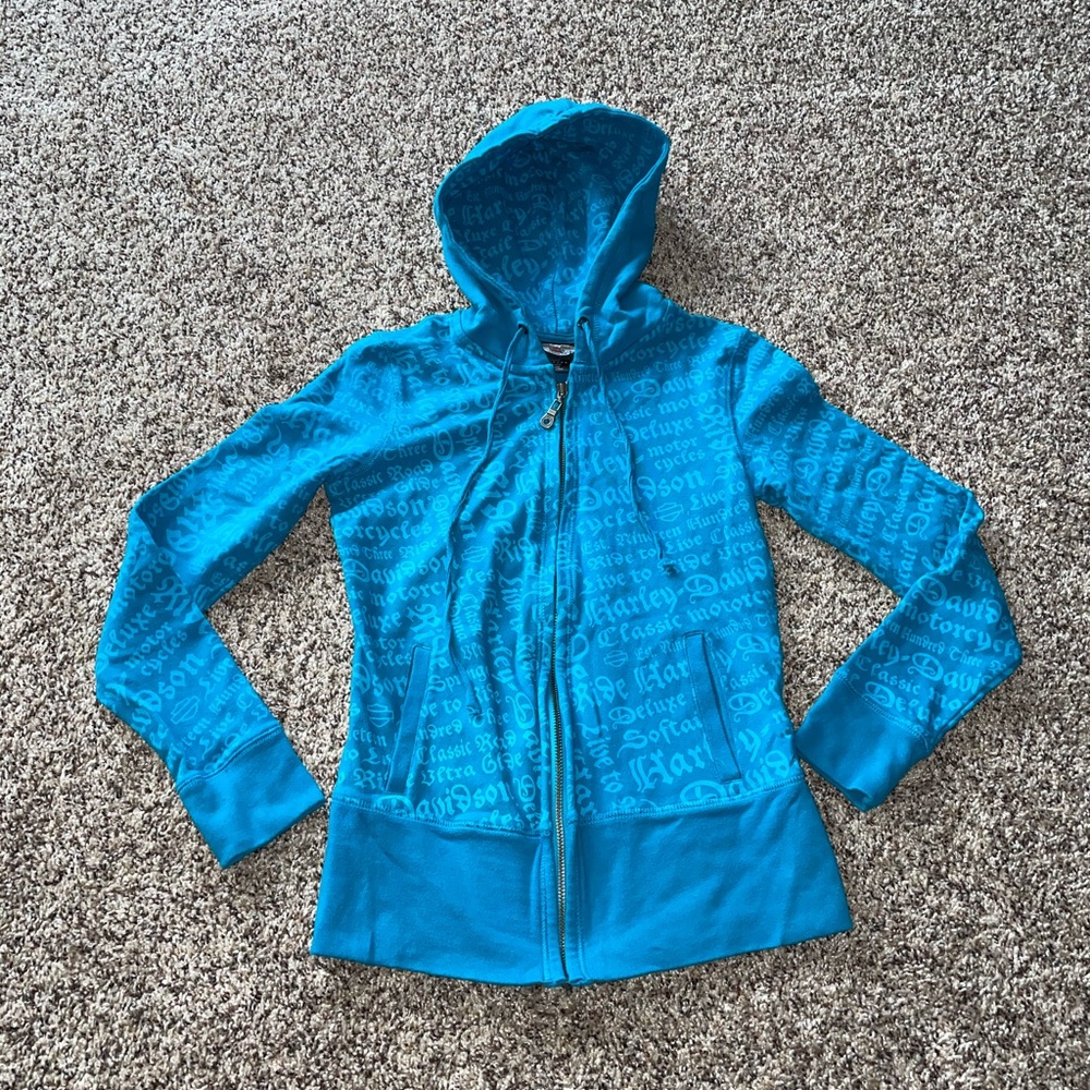 LIKE NEW - LADIES XS HARLEY-DAVIDSON ZIP UP HOODIE